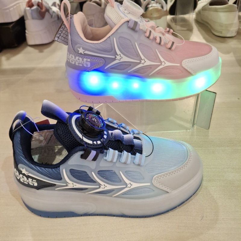 Yongkidz new sepatu sneakers /sepatu roda lampu bisa menyala warna warni anak cewek /cowok ori size 