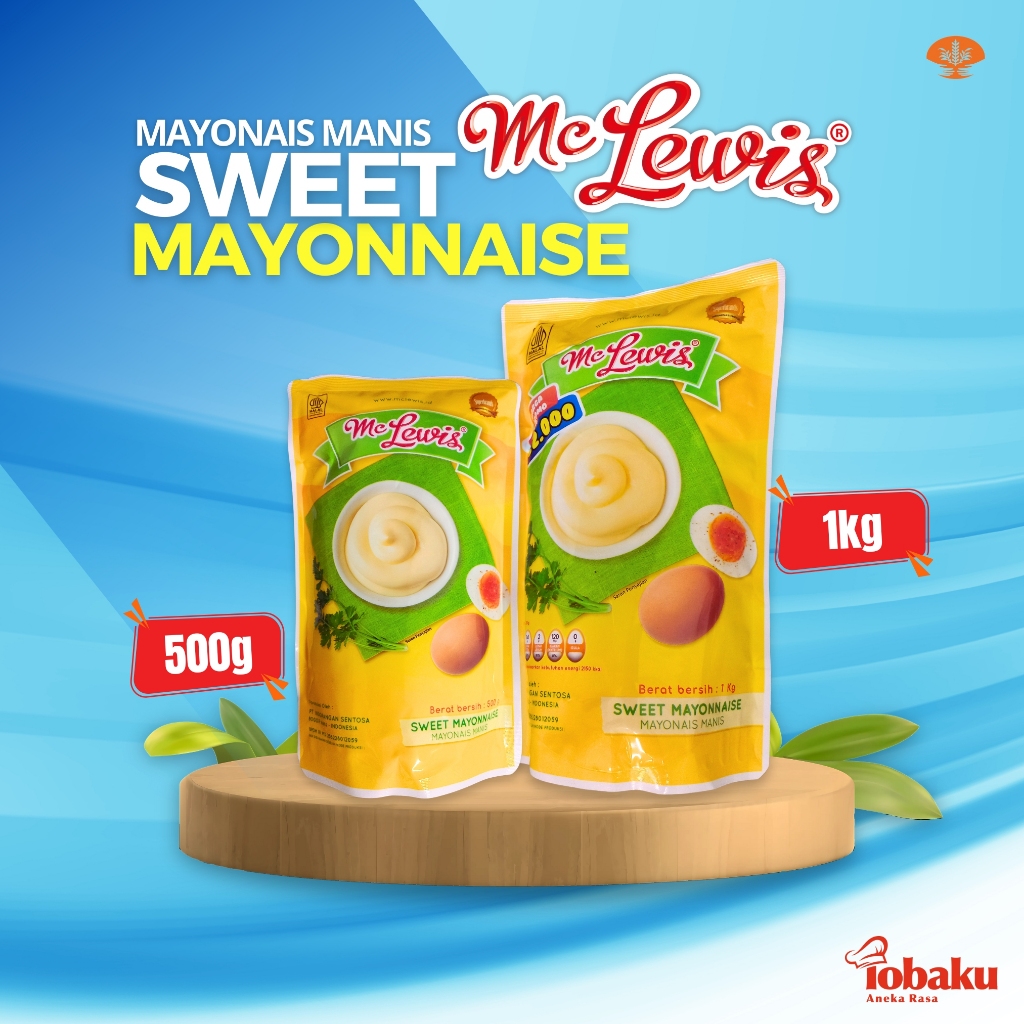 

MC LEWIS Sweet Mayonnaise Mayonais Manis Pouch Kemasan 1kg & 500g _