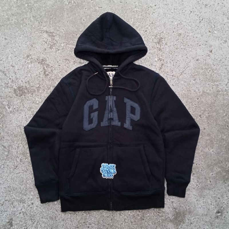 HOODIE GAP ZIPPER SHERPA NAVY