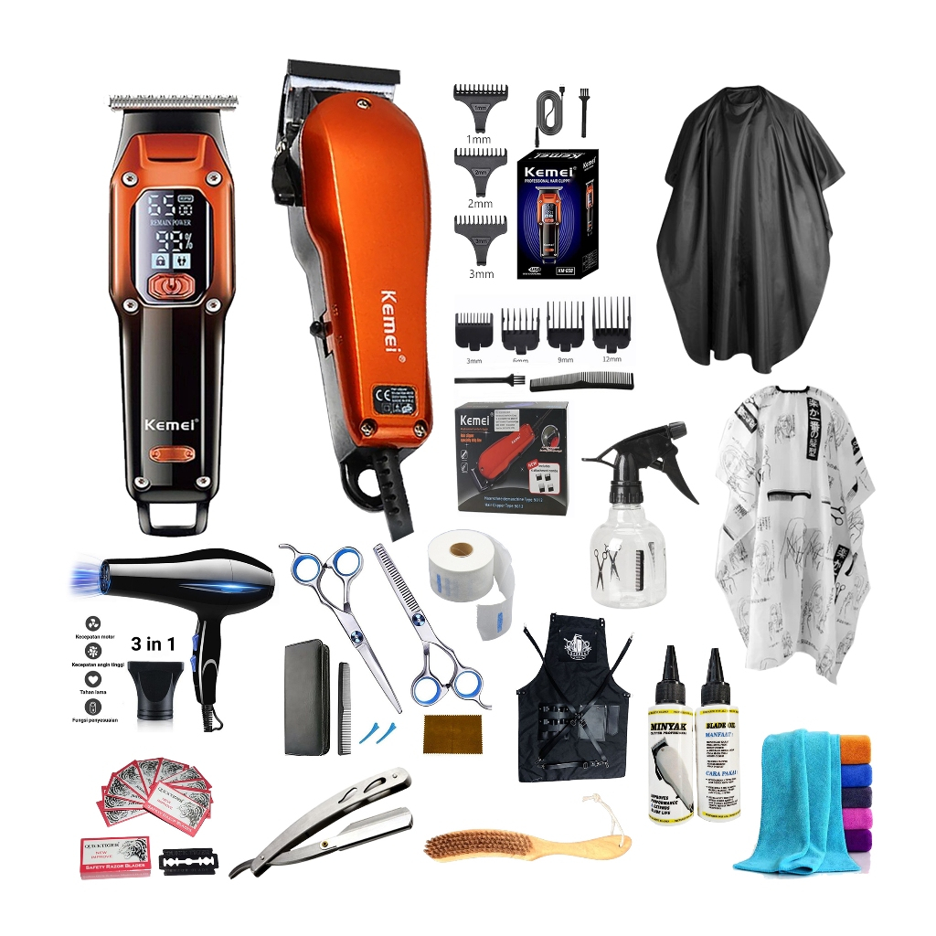 Paket Barbershop Lengkap Original Alat Cukur Rambut Paket Peralatan Usaha Barbershop Super Taper