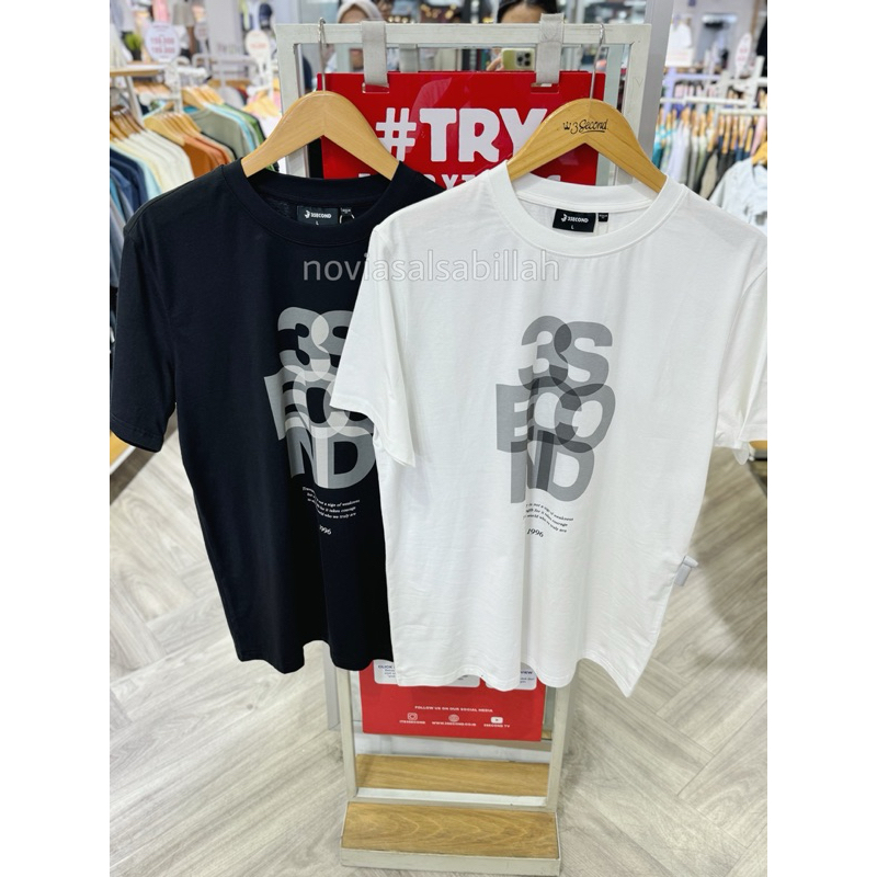KAOS 3SECOND PRIA LENGAN PENDEK MOTIF SCRIPT DMX ORIGINAL 100% (Regulerfit)
