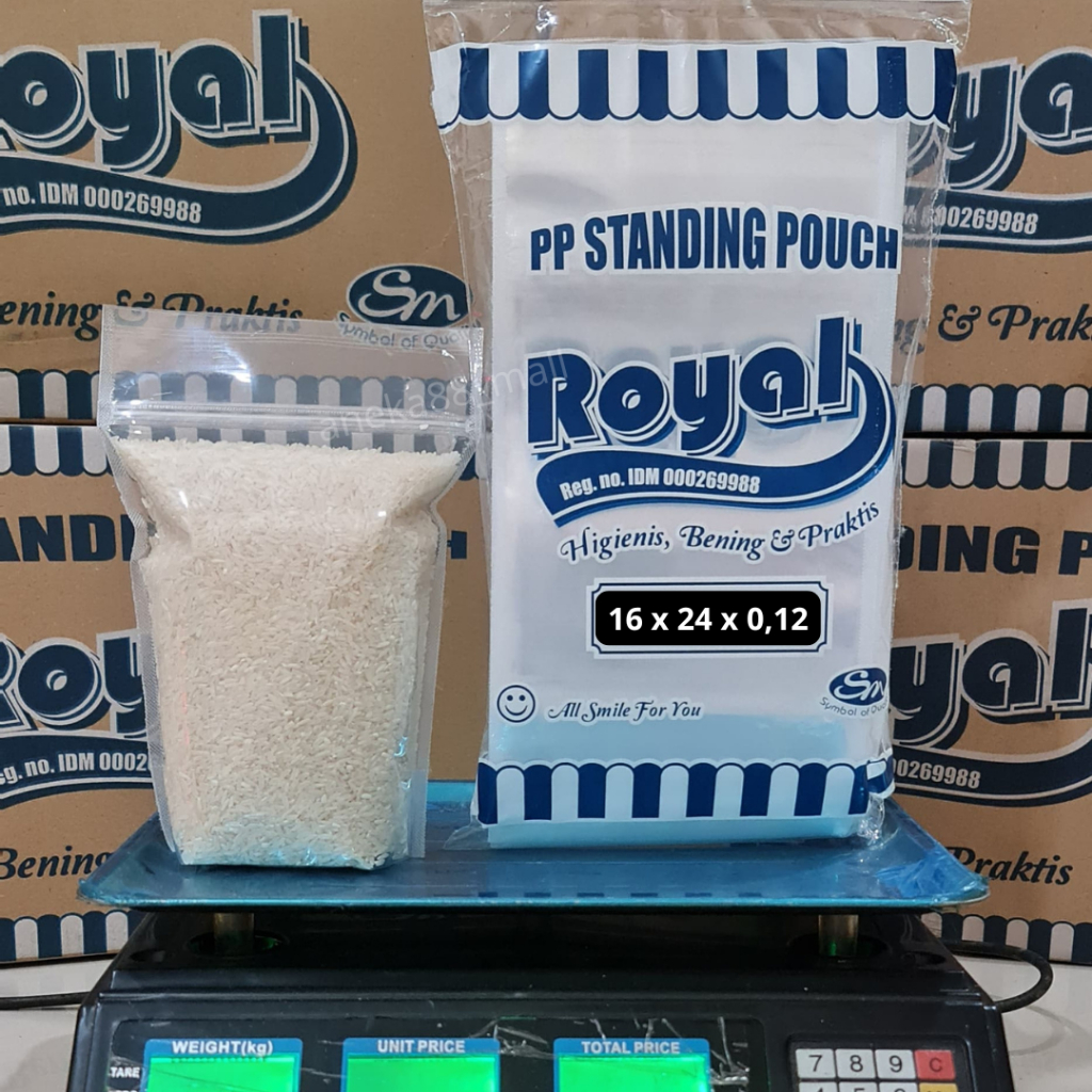 50Pcs Standing Pouch 16x24cm Zipplock Pouch - Standing Pouch Clear Zipplock Sealer Makanan Ringan