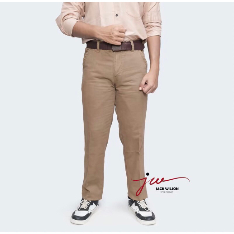 celana panjang katun kanvas celana pria formal non formal reguler