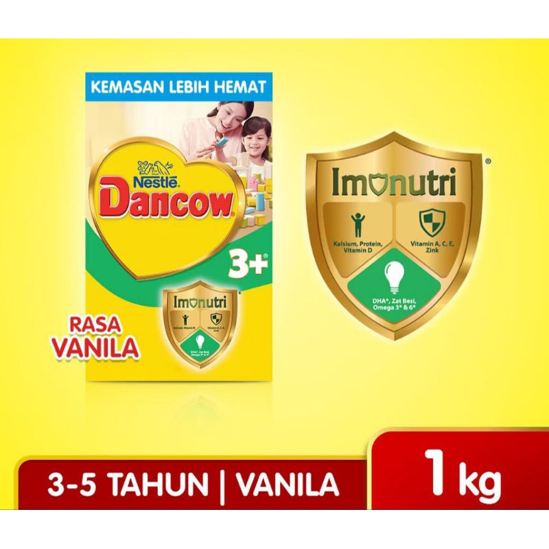 

Nestle Dancow 3+ Susu Pertumbuhan Rasa Vanila 3-5 tahun Box 1kg