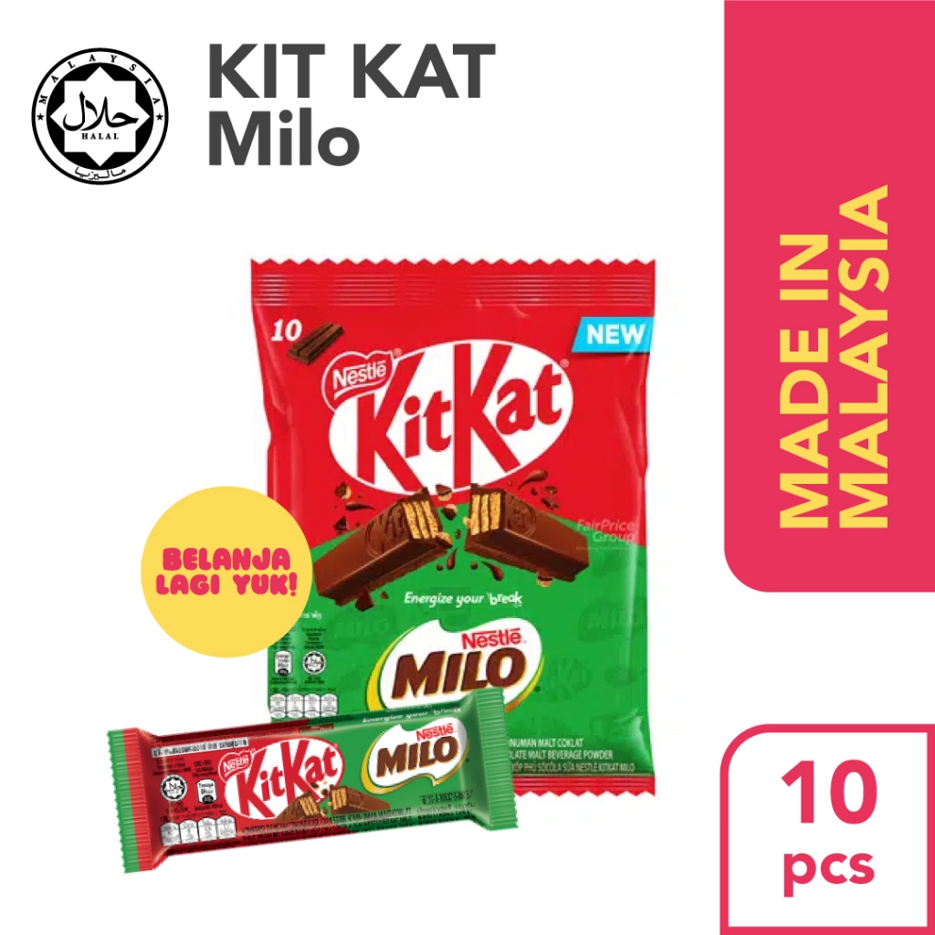 

Milo Malaysia X KitKat (Special Edition) - Original Malaysia - Coklat KitKat Malaysia (10pcs)