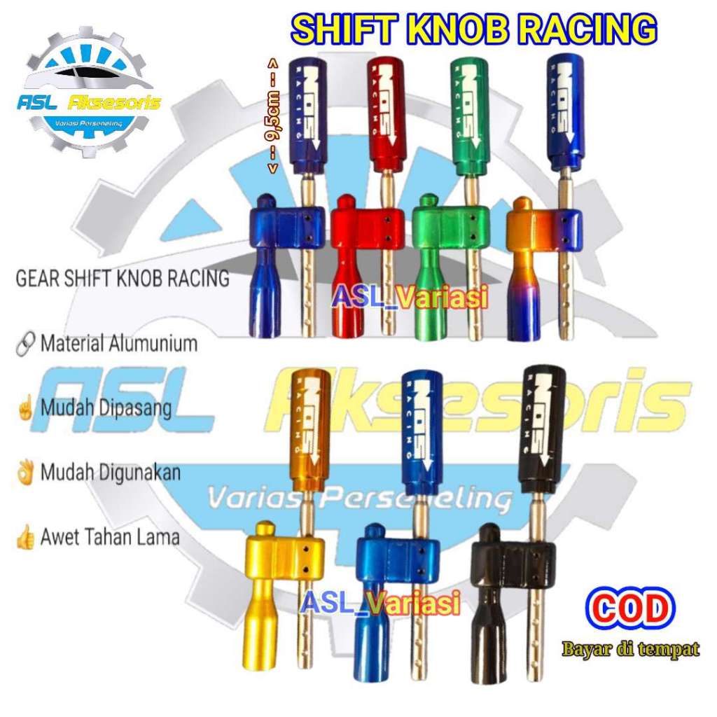Shift Knob Ekstender Mobil Set Tuas Persneling Burn Tip ktuned noz Alumunium tuas kepala knop knob +