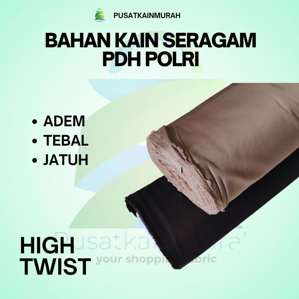 Bahan Kain polri/ kain pdh polri/ kain setelan seragam dinas pdh polri wool adem
