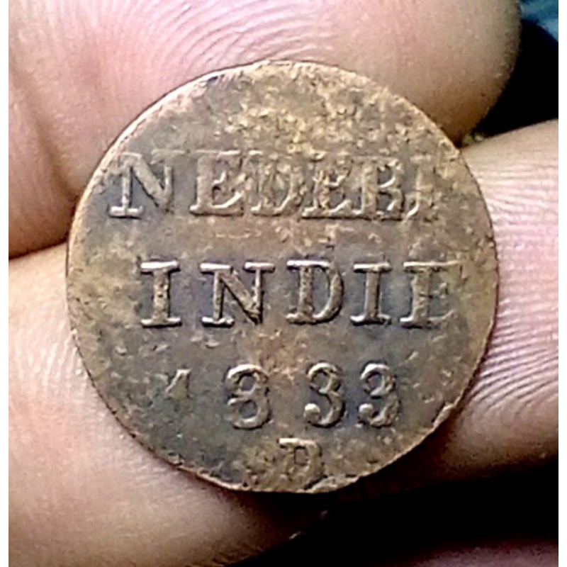 Koin Nederl Indie 1 Cent 1833 D RR