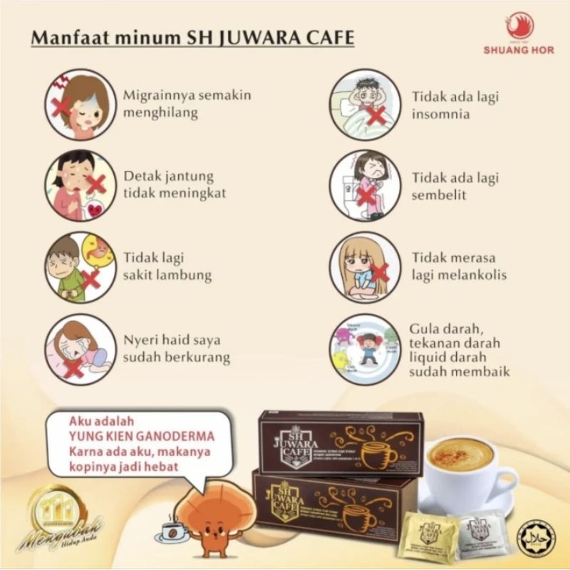 

Juwara Coffee 4 in 1 with ganoderma