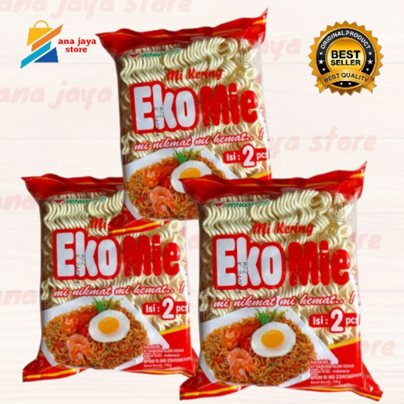 

Eko mie kering 1 renteng 3 pcs | mie kering eko mie