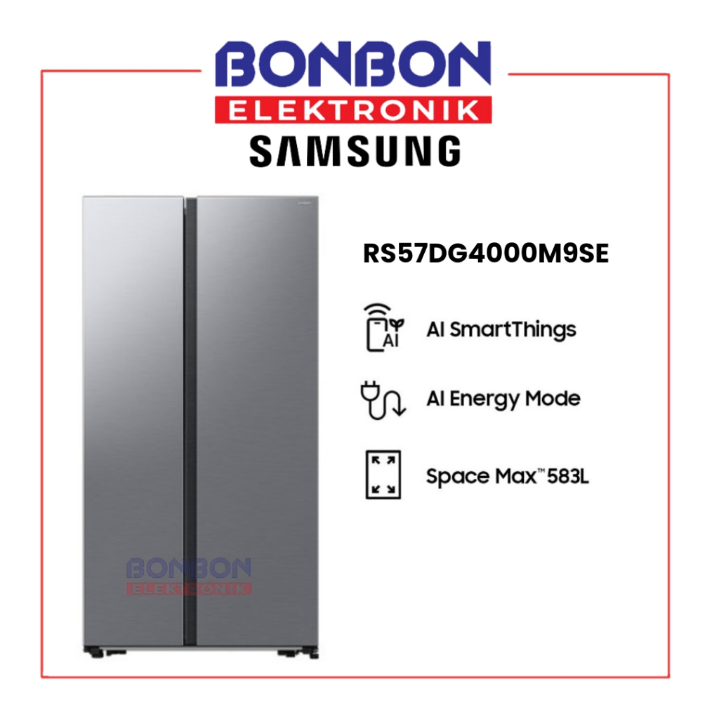 Samsung Kulkas Side by Side 583L RS57DG4000M9 / RS57 / RS57DG4000M9/SE AI Energy Mode 583 Liter