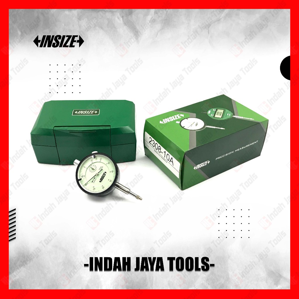 INSIZE 2308-10A Dial Indicator 10 mm - Indikator Jarum Analog Alat Ukur Metric Gauge Pengukur