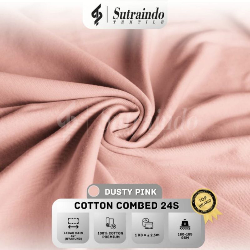 KAIN COTTON COMBED 24S (DUSTY PINK) PER 0.5 KG