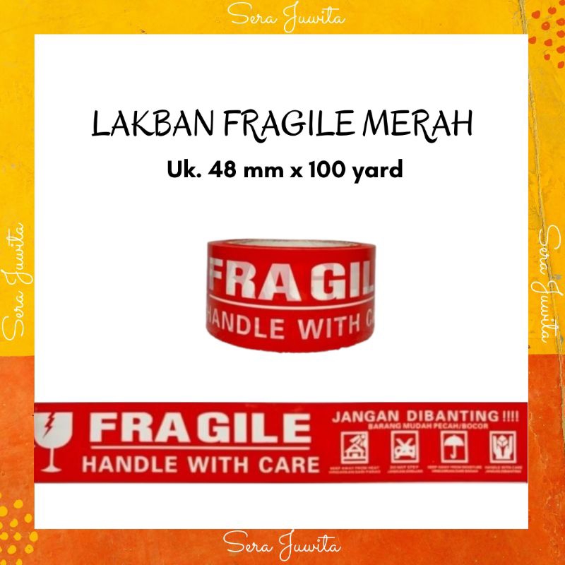 

Lakban Fragile Merah 48 mm x 100 yard Kualitas Daya Rekat Kuat dan Tidak Mudah Putus