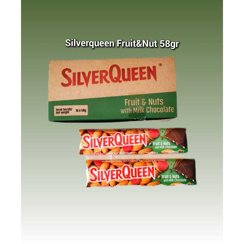 

.Eceran Coklat Silverqueen Fruit & Nuts 58gr ( ds bgr )