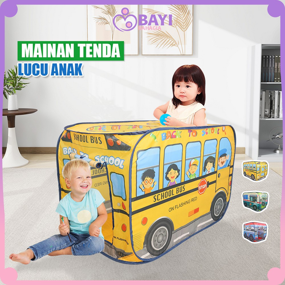 Tenda Anak Bentuk Kendaraan Bus Lucu / Mainan Rumah Rumahan Anak Camping / Playhouse Tenda Mobil Ana