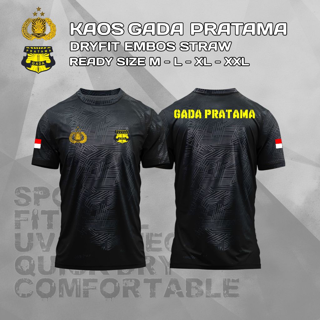 KAOS GADA PRATAMA / MITRA POLRI DRYFIT EMBOS / KAOS DRYFIT EMBOS SATPAM GADA PRATAMA / KAOS MITRA PO