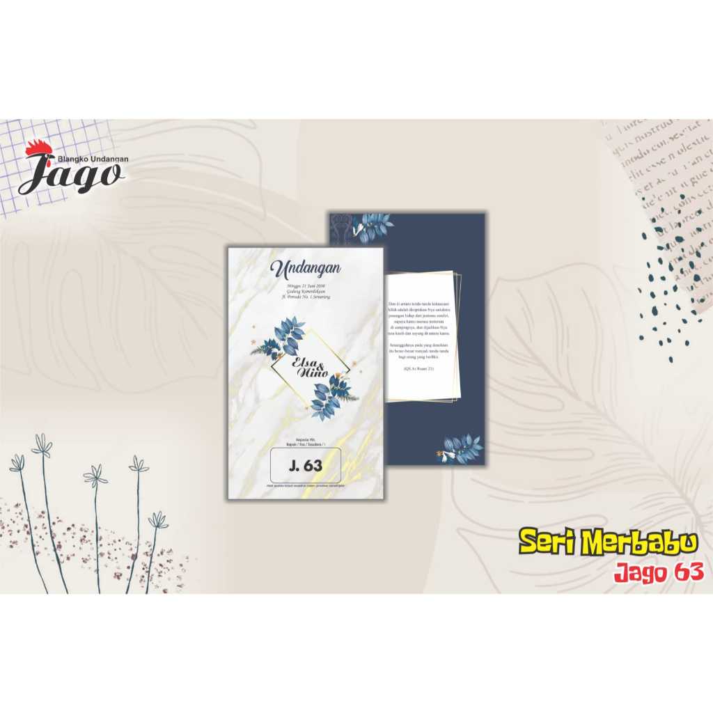 Undangan Pernikahan Blangko Jago 63 | vistaundangan