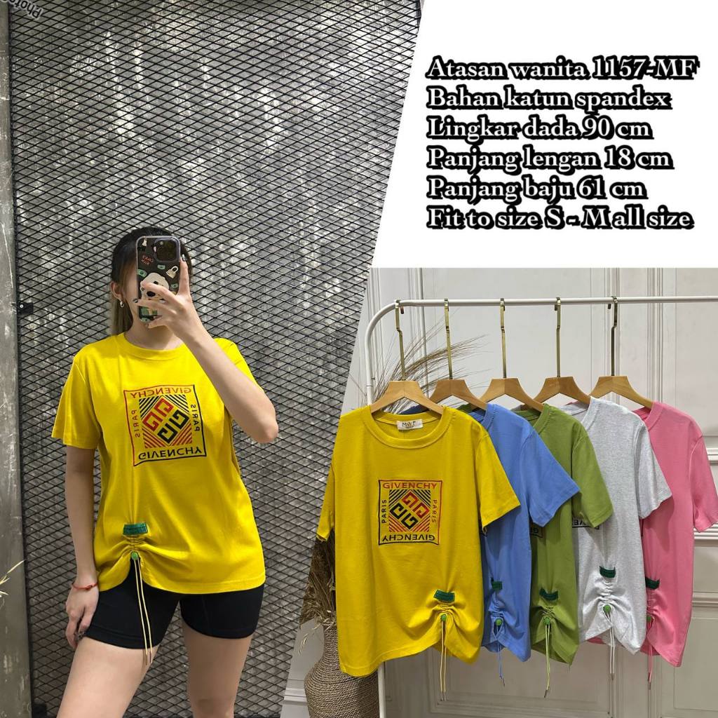 KAOS IMPORT 1157-MF LENGAN PENDEK IMPORT HALUS LD 90 CM FIT TO S-M BISA COD