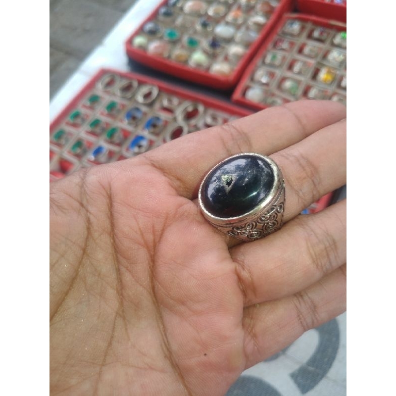 batu akik yaman hitam lubang asli pacitan