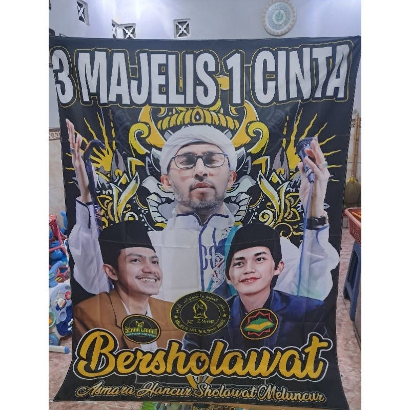 [ Ready Stok ] Bendera Sholawat 3 Majelis 1 Cinta