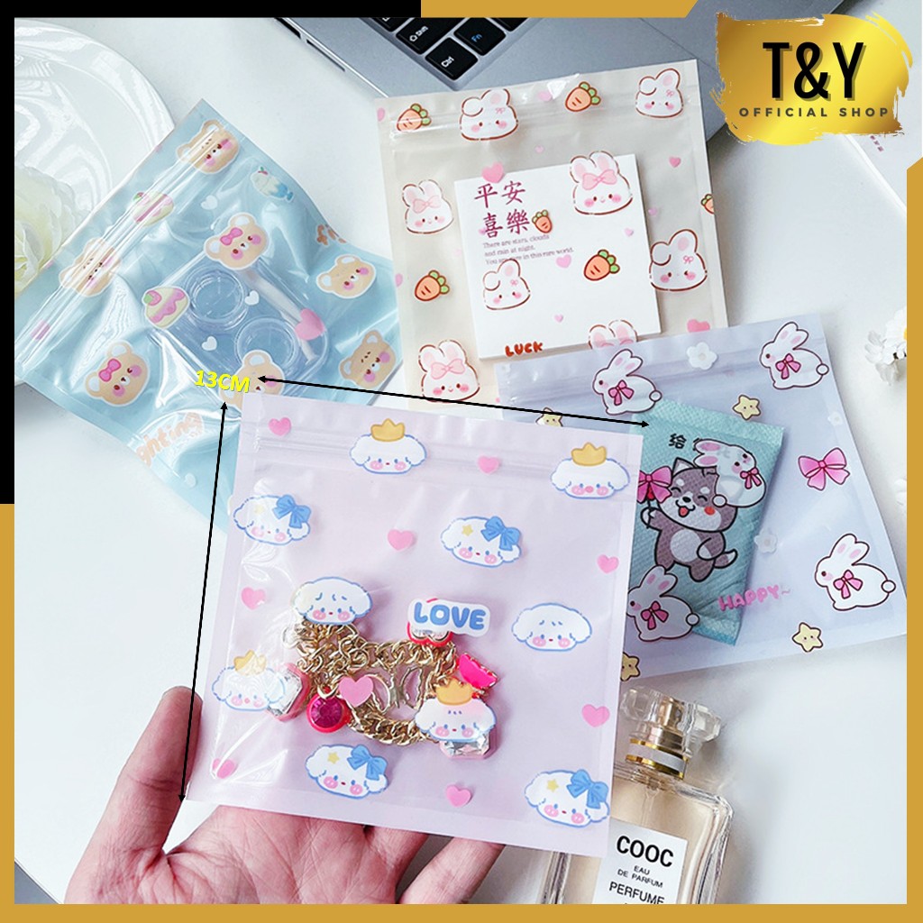 

T&Y Ziplok Plastik Kemasan Mini Plastik Permen Kue Serbaguna Plastik Kemasan Mini 13.5cm Plastik Klip Serbaguna Dengan Penutup Zip Lock Tas Cookie Mini Gambar Karakter