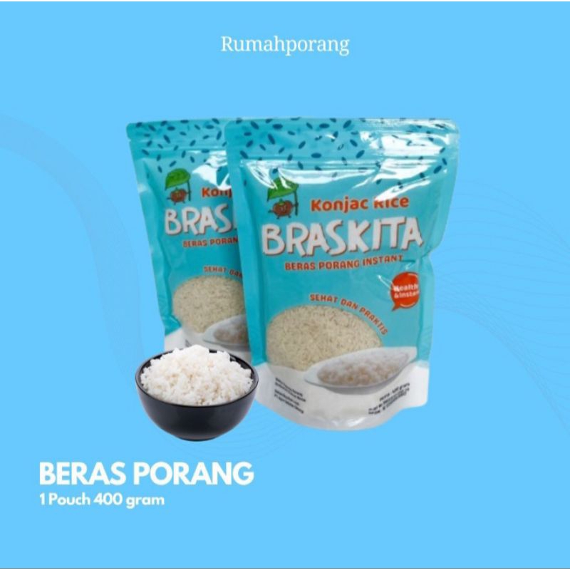 

Rumahporang Beras Porang Instan 400gr 100% Original | Konjac Healthy Food Rice