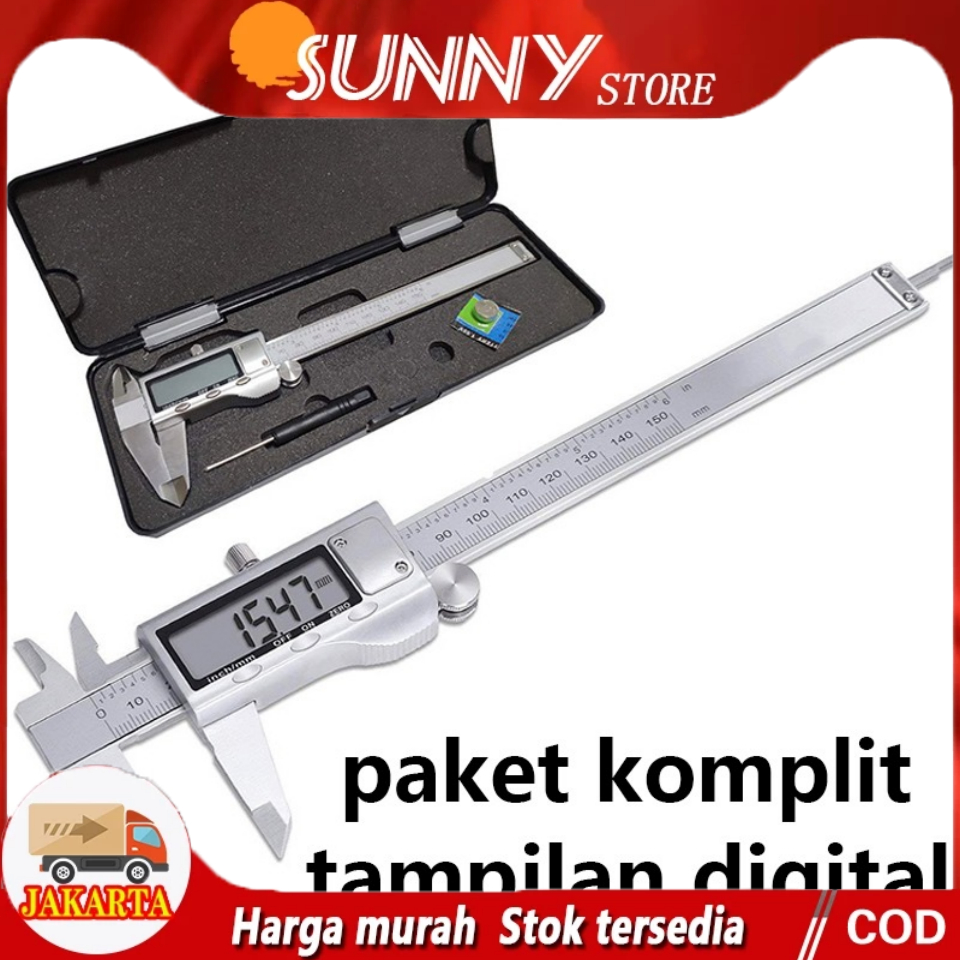 Vernier Caliper Tampilan Digital Caliper Manual Vernier Caliper Baja 150Mm Caliper dengan Kotak