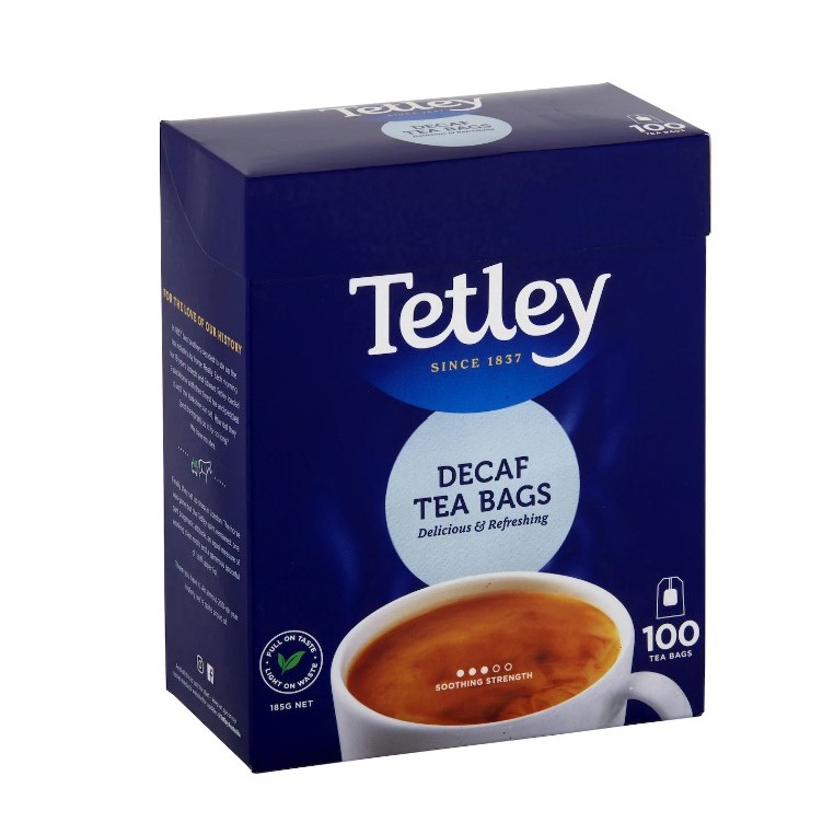 

Tetley Decaffeinated Tea Bags 100 tea bags