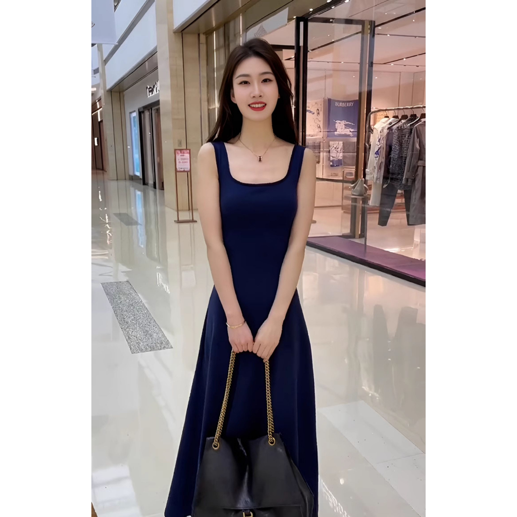 DR8057 DRESS PASTEL  / MIDI DRESS / DRESS CASUAL / DRESS WANITA MODEL ELEGANT KOREA TERBARU TERSEDIA