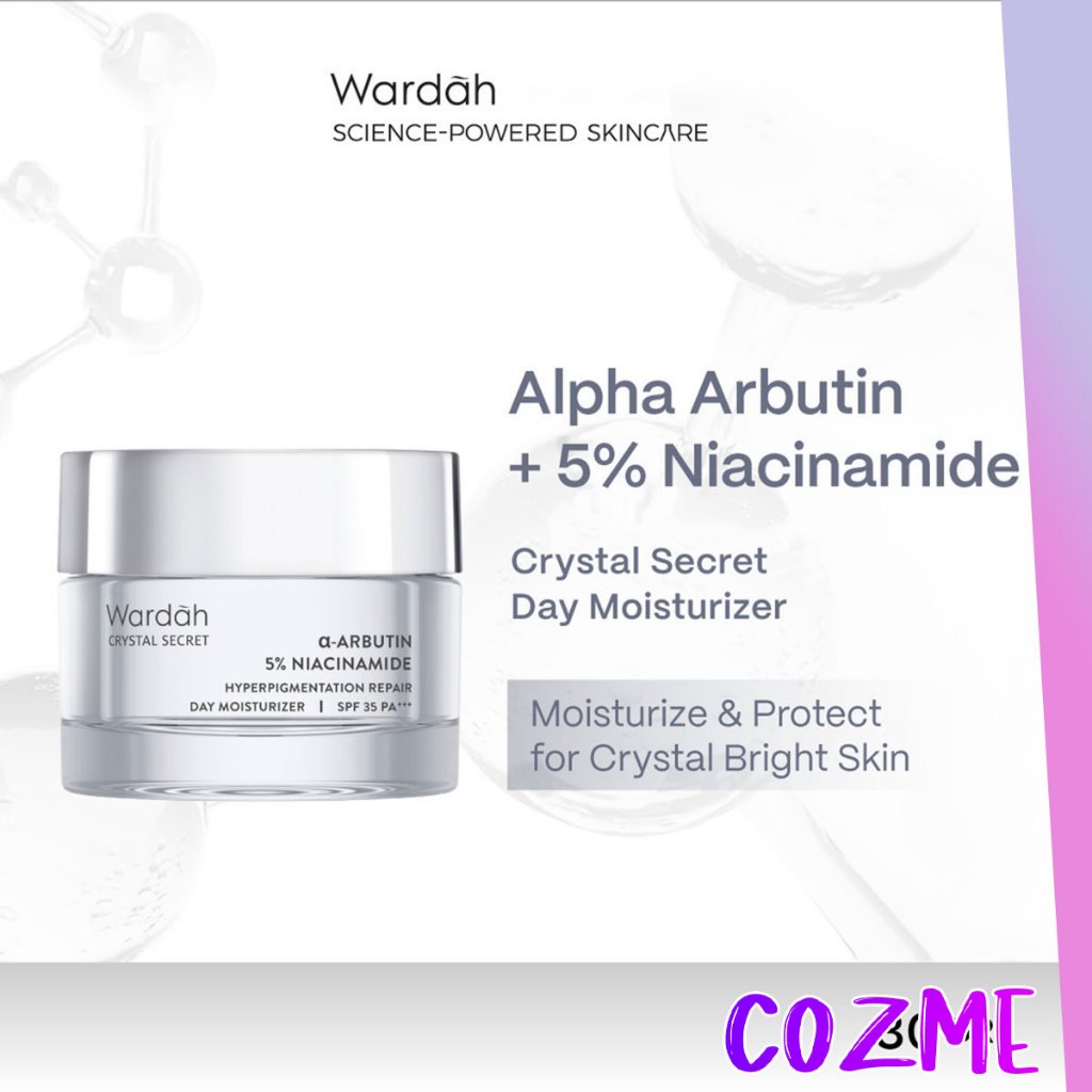 WARDAH CRYSTAL SECRET Alpha Arbutin 5% Niacinamide Day Moisturizer 30gr