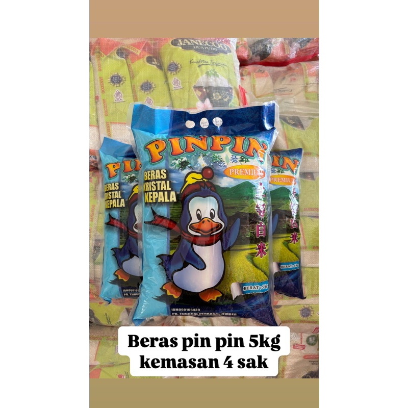 

beras PINPIN 5kg Kemasan 4 sak