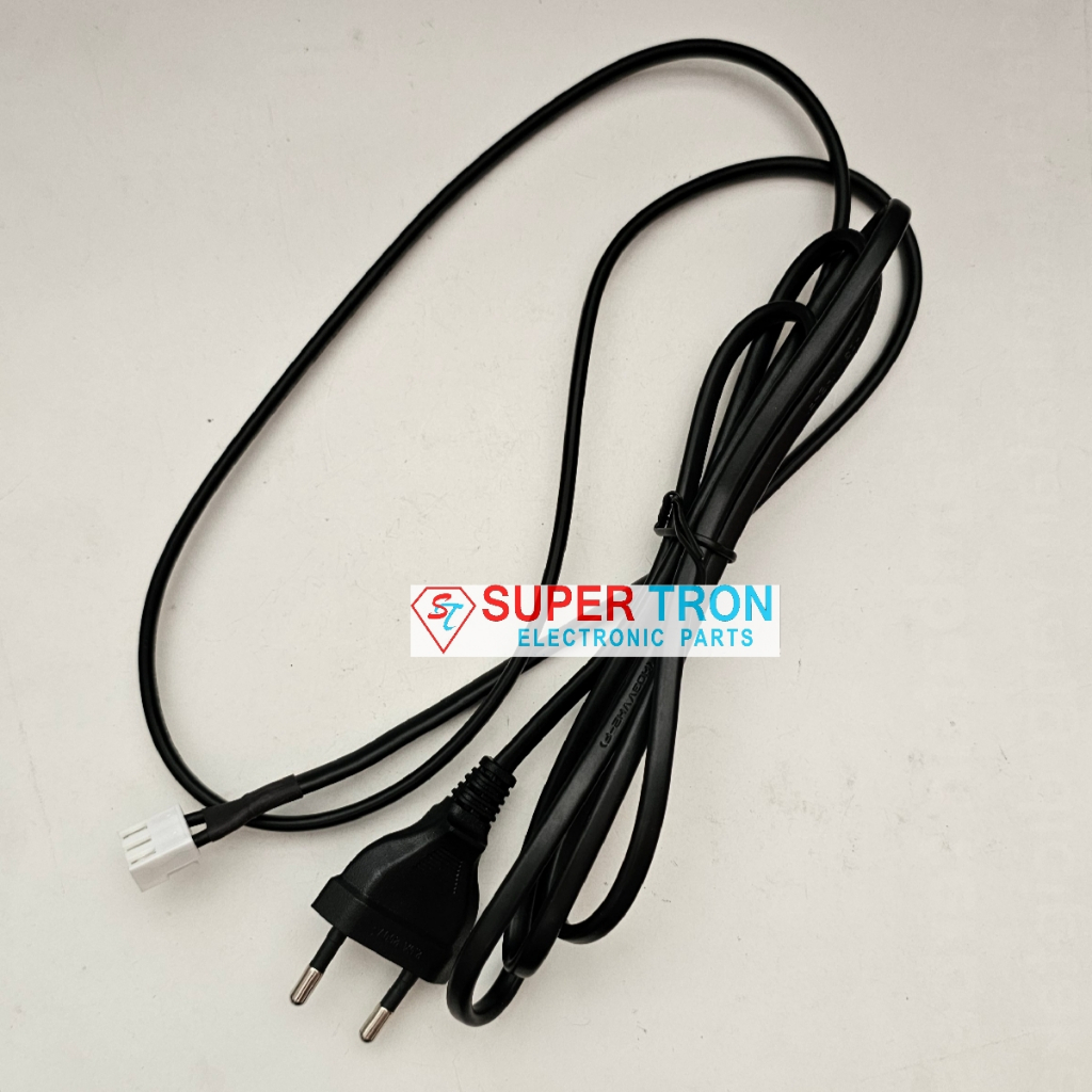 Kabel AC Buntung Soket Putih 2x0.75mm 2Meter
