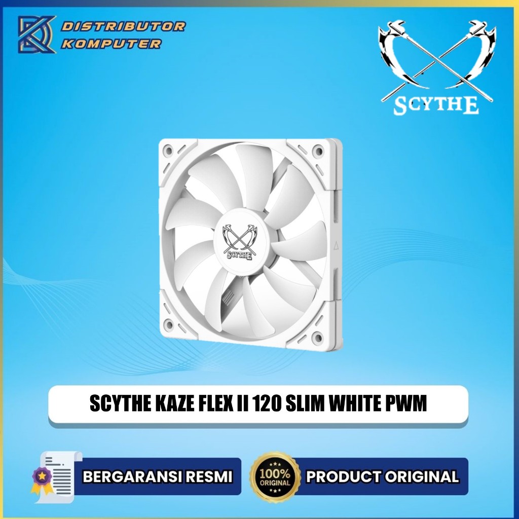 SCYTHE FAN CASING KAZE FLEX II 120 SLIM WHITE PWM 1800 RPM AIR FLOW
