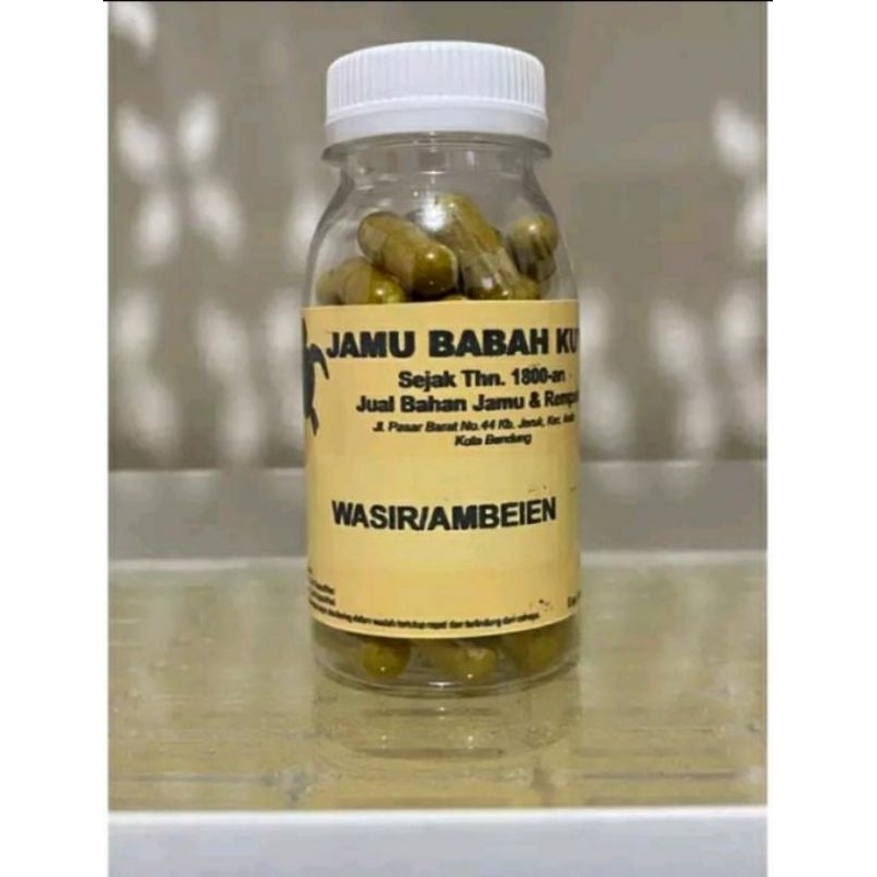 Obat Jamu Kapsul Tradisional Herbal WASIR/AMBEIEN Racikan BABAH KUYA