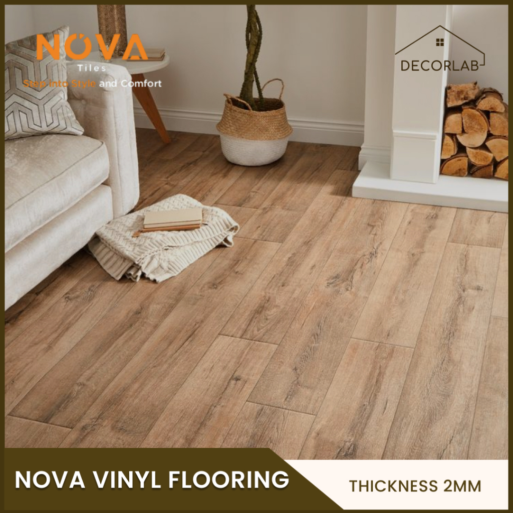 Nova Vinyl Flooring - Lantai Vinyl - 1 box isi 3.07m2 - NOVA TILES FLOORING