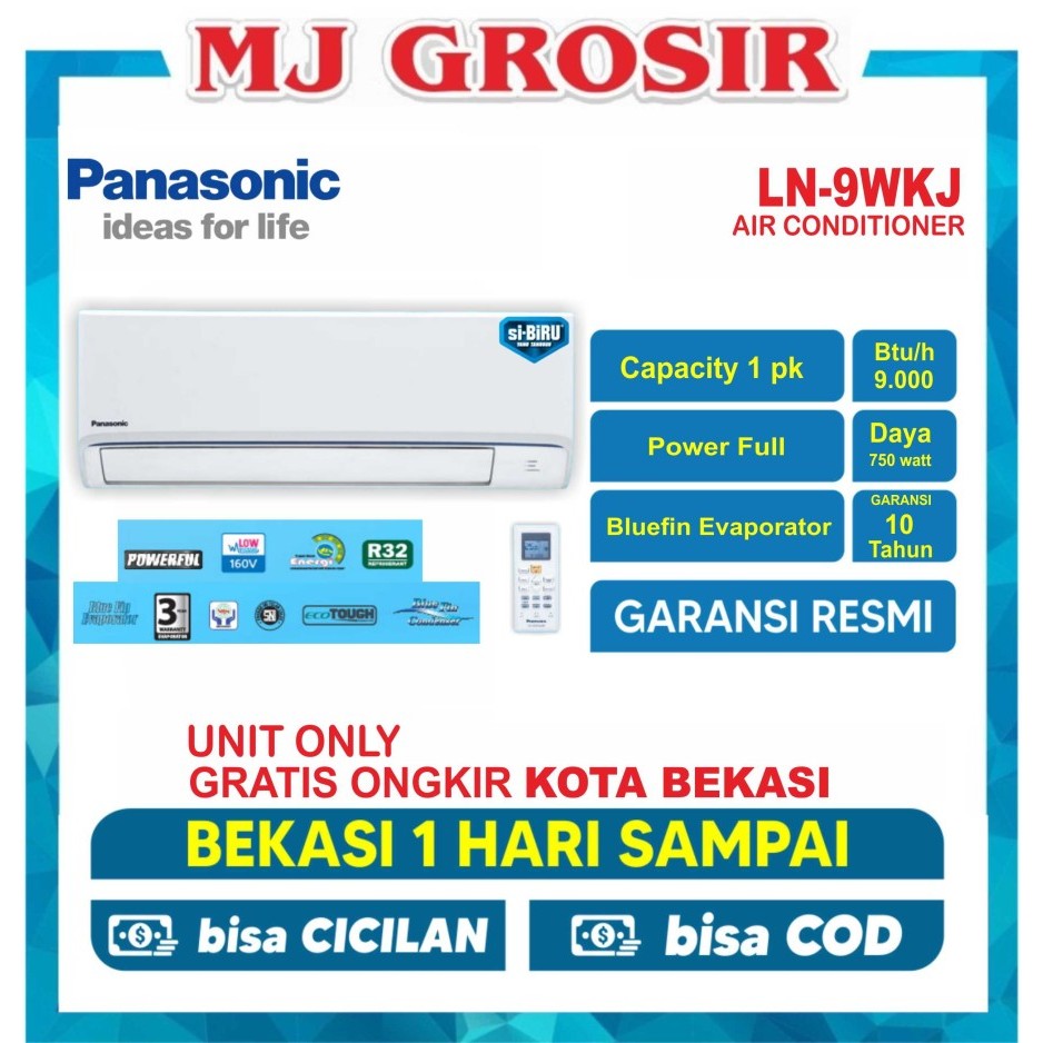 PANASONIC AC LN 9 WKJ 09WKJ 1PK 1PK R32 LOW VOLTAGE ECO UNIT ONLY