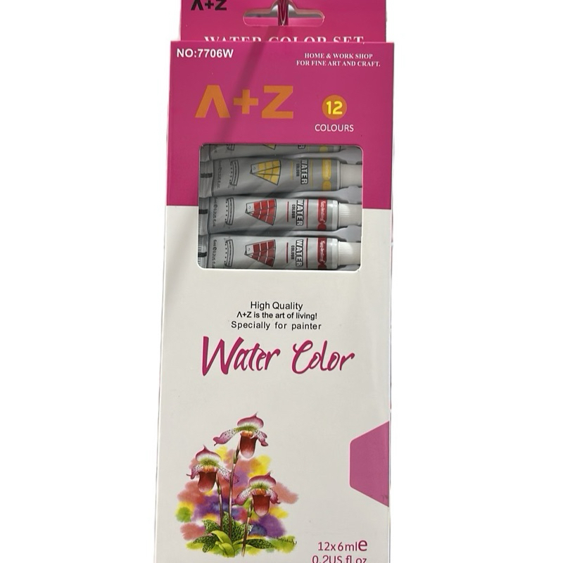 

Cat Air Watercolour A+Z 6ml 12 Warna / Water Colors Paint 7706-W