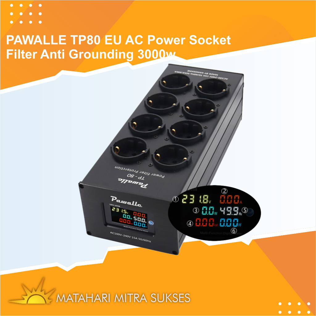 PAWALLE TP80 EU AC Power Socket Filter Protection Anti Grounding 3000w
