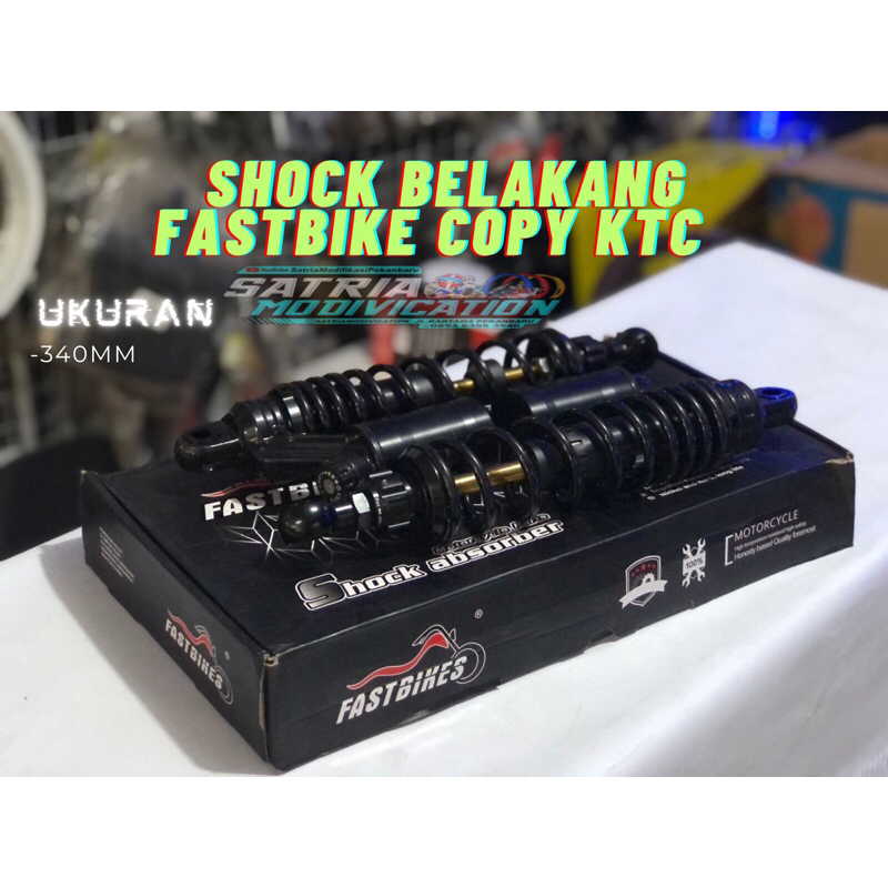 Shock Belakang Fastbikes Copy KTC 340mm Black As Gold -satriamodifikasipekanbaru-