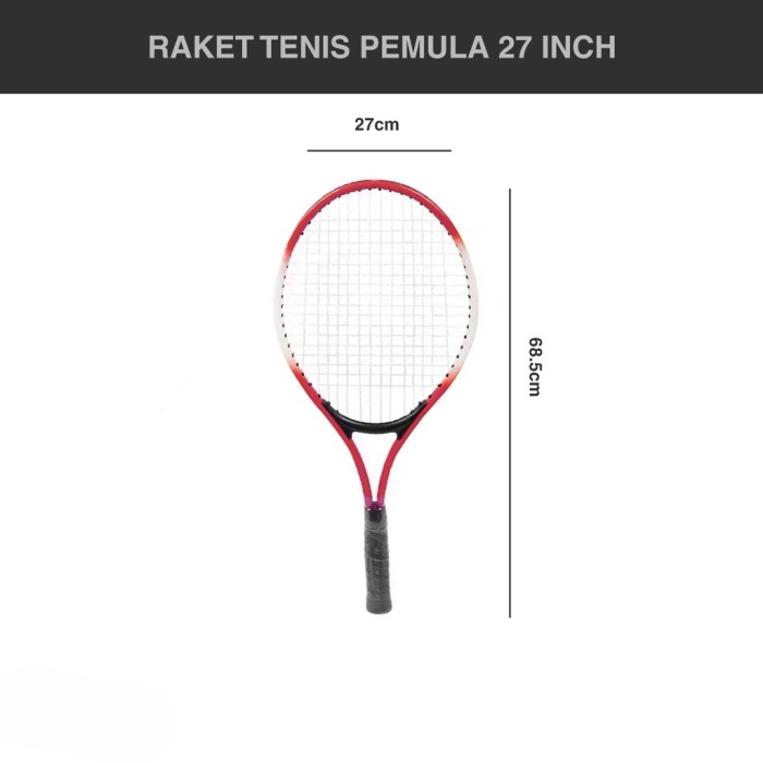 Raket Tennis 27 Inch Wannafit Racket Latihan Tenis Pemula Includ Tas