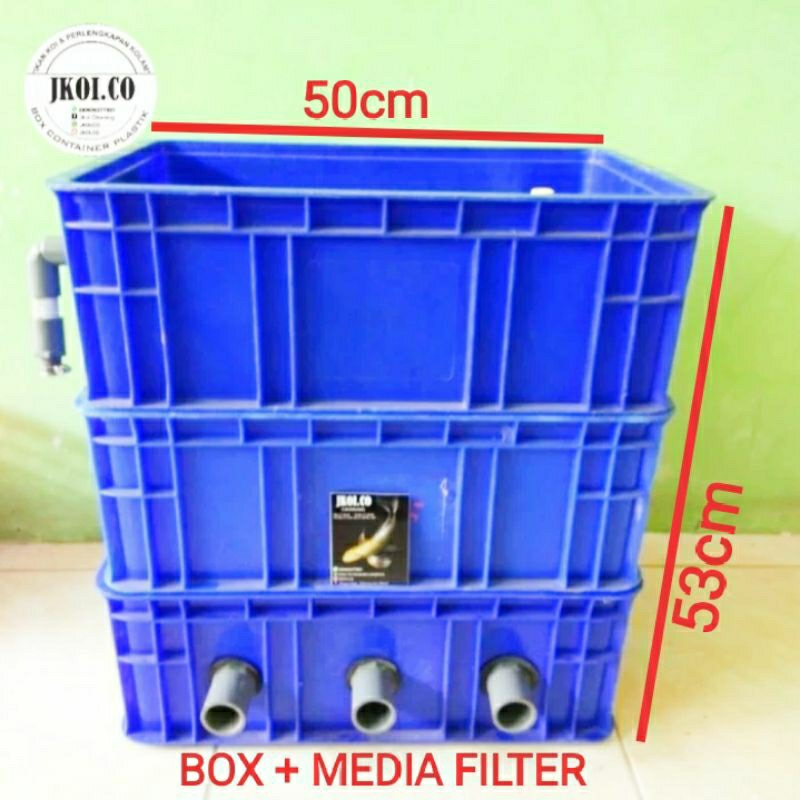 TRICKLE FILTER KOLAM IKAN 3SUSUN MEDIUM + MEDIA FILTER  | TRICKLE FILTER KOLAM KOI IKAN HIAS MEDIUM 