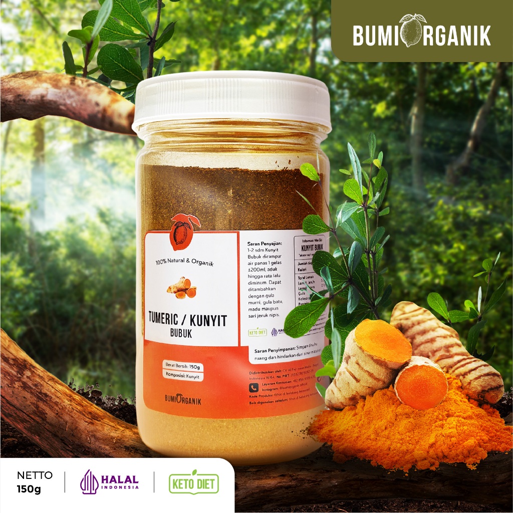 

KUNYIT KUNING BUBUK 150G TANPA CAMPURAN ASLI 100% ORIGINAL TUMERIC POWDER KUNIR BUBUK BAHAN POKOK POWDER BUMBU REMPAH ORGANIK KUALITAS PREMIUM KUNYIT BUMBU DAPUR BUBUK LENGKAP SUPER NUTRIFARM BRAGG DARI BUMI GEMELI LEMOVITA OFFICIAL BEORGANIK 125g