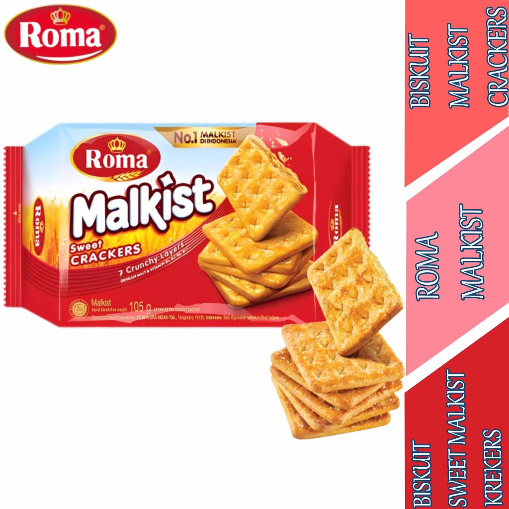 

Biskuit Sweet Malkist Krekers - Roma - Biskuit Malkist Crackers - 105gr