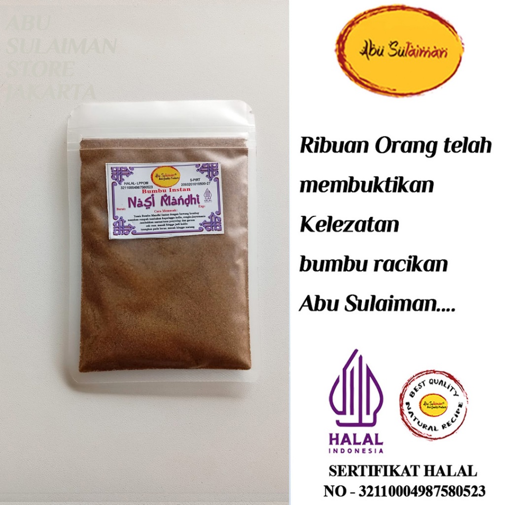 

Lebih Hemat! Bumbu Mandhi Abu Sulaiman Jakarta untuk ukuran 1 Liter Beras