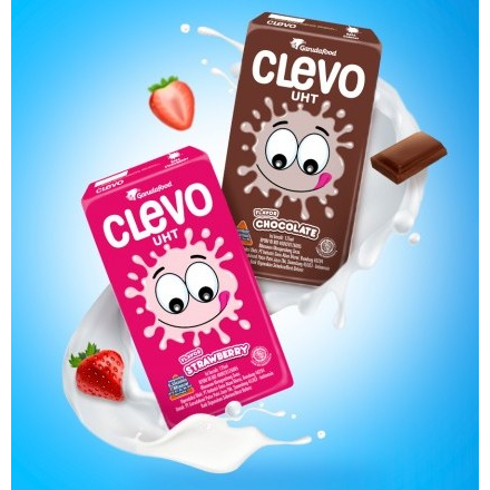 

CLEVO Susu UHT Rasa Cokelat & Strawberry Kemasan Kotak 115 ml