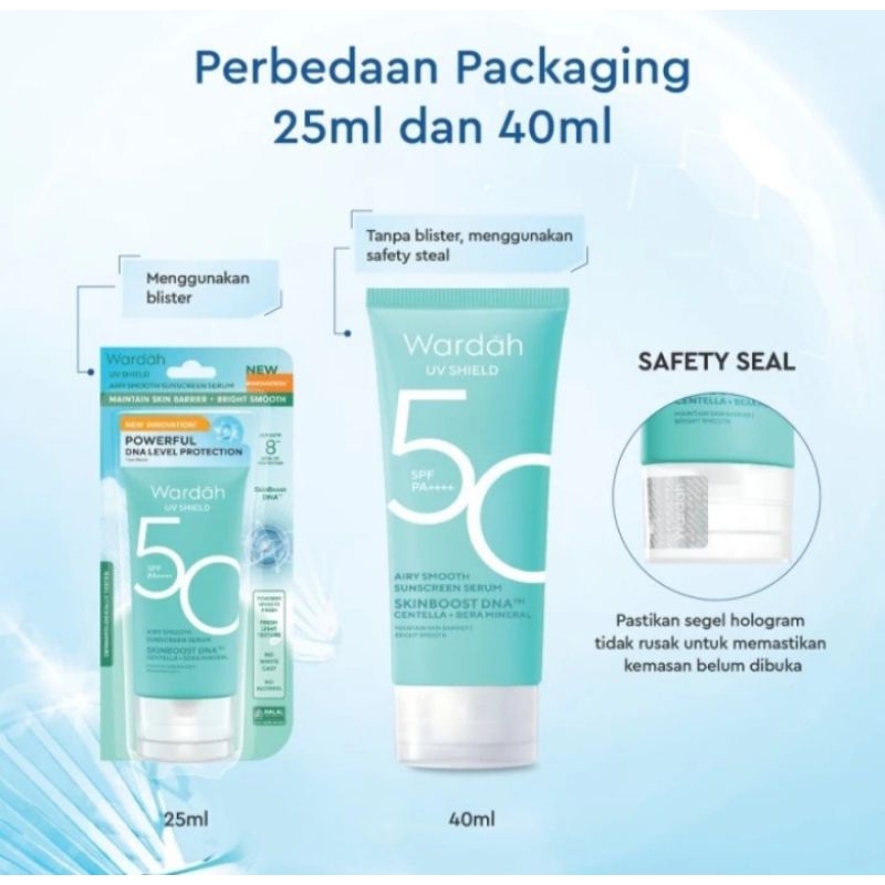 WARDAH UV SHIELD airy sunscreen serum spf50 / Wardah sunscreen