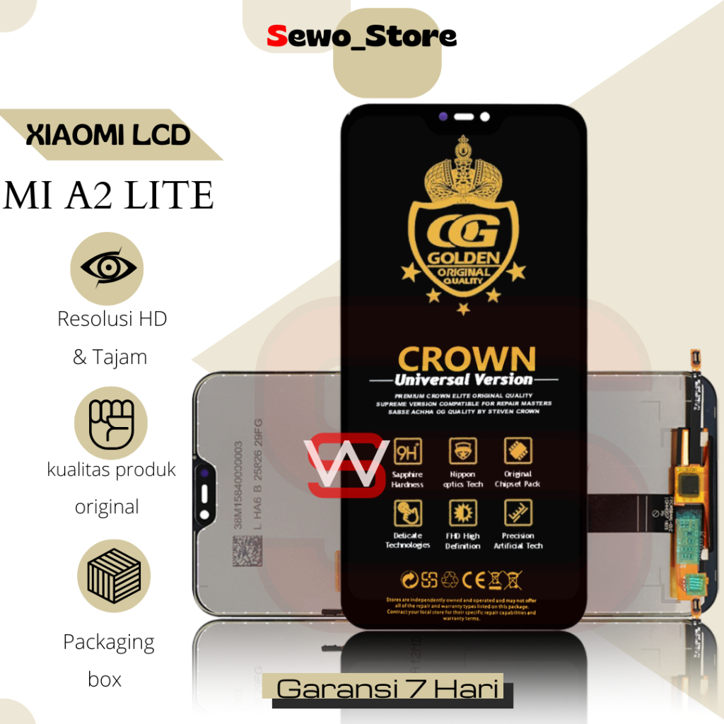 LCD XIAOMI REDMI 6 PRO / TOUCHSCREEN REDMI 6 PRO / MI A2 LITE ORIGINAL FULLSET COMPLETE