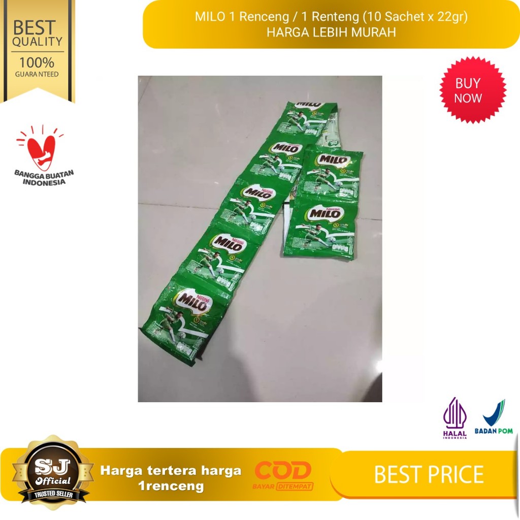 

MILO 1 Renceng / 1 Renteng (10 Sachet x 22gr) HARGA LEBIH MURAH