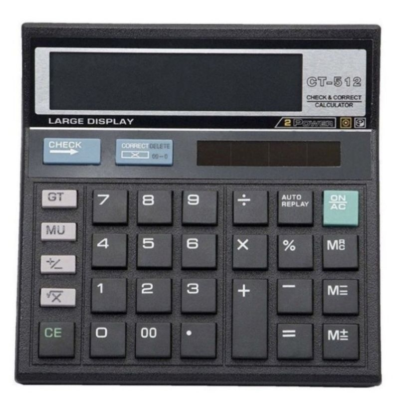 

Kalkulator Calculator 12 Digit + Correction CT-512